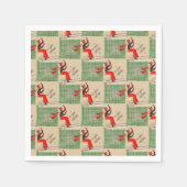 Kerstskiester uit de jaren vijftig servetten (Voorkant)