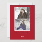 Kerstsla - Boom 2 foto's Feestdagenkaart (Achterkant)