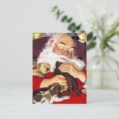  kerstslaap met Puppies Feestdagenkaart (Staand voorkant)