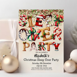 Kerstslaap over verjaardagsfeestje kaart