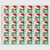 Kerstslaapkamerkoning Charles Puppy Cadeaupapier (Vlak)