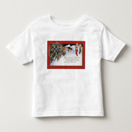 Kerstslaapkinderen en een gedicht kinder shirts (Voorkant)