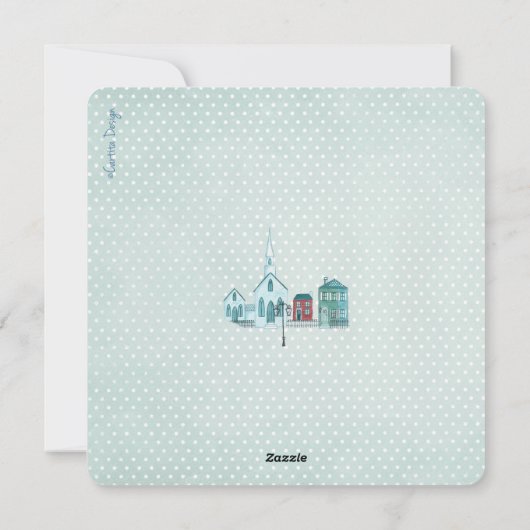 kerstslaapmeisje - groeten feestdagenkaart (Achterkant)