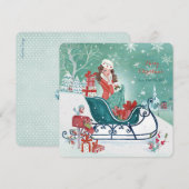 kerstslaapmeisje - groeten feestdagenkaart (Voorkant / Achterkant)