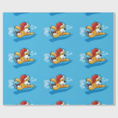 Kerstslaappapier voor puppy Dog Wrapping Paper Cadeaupapier (Vlak)