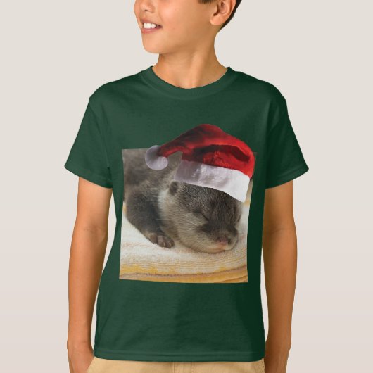 Kerstslaapstand Otter T-shirt (Voorkant)