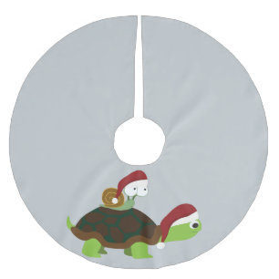 Kerstslak op een schildpad kerstboom rok