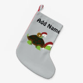Kerstslak op een schildpad kleine kerstsok (Voorkant (Hangend))