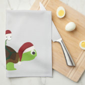 Kerstslak op een schildpad theedoek (Quarter Fold)