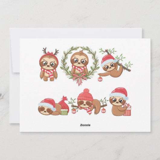 Kerstslak Platte Kerstkaart (Achterkant)