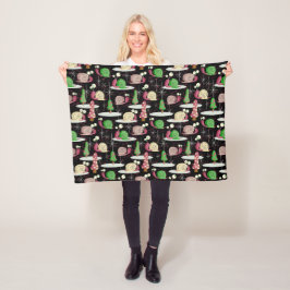 Kerstslakken - MidCentury Retro — Fleece Deken