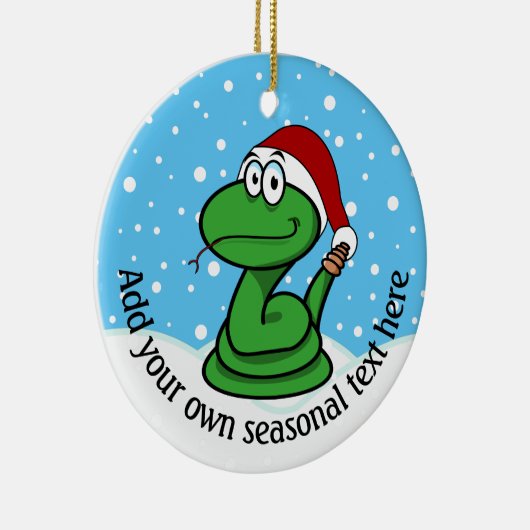 kerstslang gepersonaliseerd keramisch ornament (Rechts)