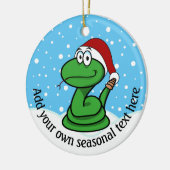 kerstslang gepersonaliseerd keramisch ornament (Links)