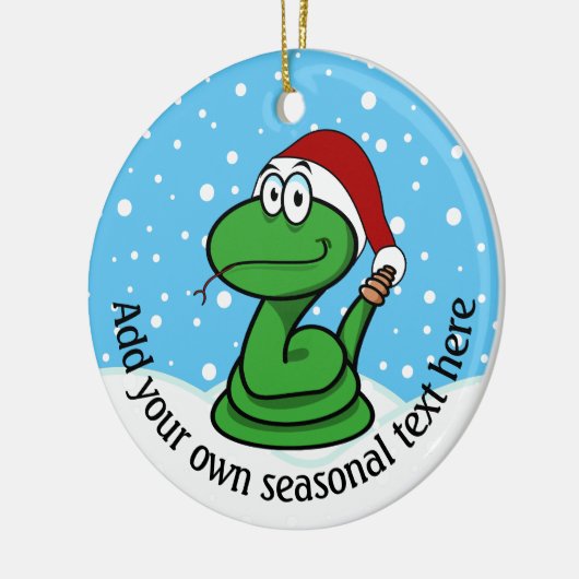 kerstslang gepersonaliseerd keramisch ornament (Links)