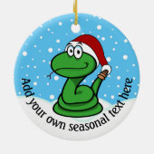 kerstslang gepersonaliseerd keramisch ornament (Achterkant)