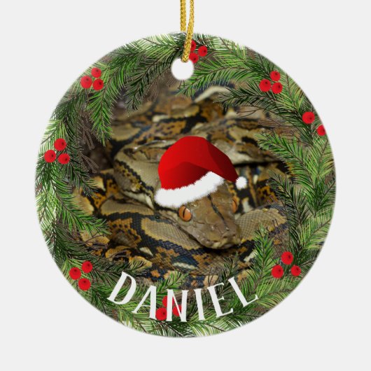 Kerstslang Keramisch Ornament (Voorkant)