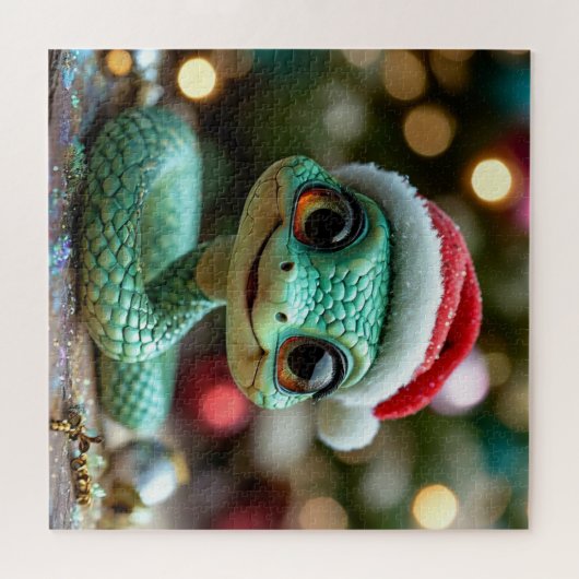 kerstslang legpuzzel (Horizontaal)