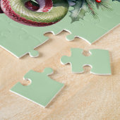 Kerstslang Winter Hulst Bladeren Legpuzzel (Zijkant)