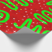 Kerstslangen Kerstverlichting Sneeuwvlokken Rood Cadeaupapier (Hoek)