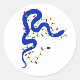 Kerstslangstickers Ronde Sticker