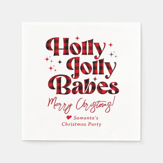 Kerstslapernacht Dames Avond Dames Kerst Slaapfees Servet (Voorkant)