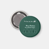 Kerstslede Familie Magneet Gloed (Voorkant / Achterkant)