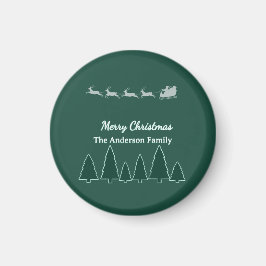 Kerstslede Familie Magneet Gloed