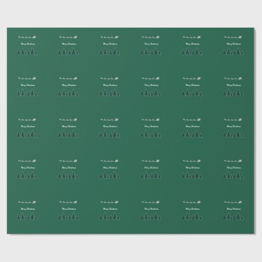 Kerstslede Holiday Wrap Glow Cadeaupapier (Vlak)