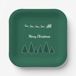 Kerstslede Kerststolp Glansplaat Papieren Bordje