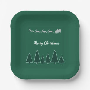 Kerstslede Kerststolp Glansplaat Papieren Bordje