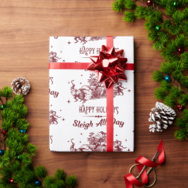 Kerstsleden Vintage Kerstmis Cadeaupapier