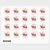 Kerstslee Airedale Terrier hond Ronde Sticker (Vel)