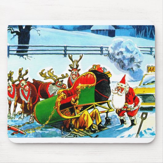 Kerstslee en rendier muismat (Voorkant)