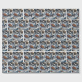 Kerstslee gevuld met cadeautjes cadeaupapier (Vlak)