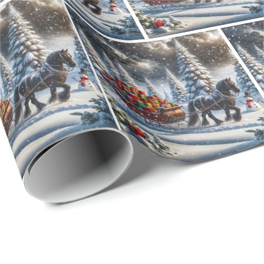 Kerstslee gevuld met cadeautjes cadeaupapier (Rol Hoek)