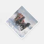 Kerstslee gevuld met cadeautjes servet (Hoek)