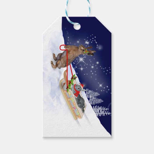 Kerstslee Gift Tags Cadeaulabel (Voorkant)