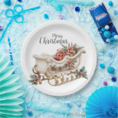 Kerstslee met Cadeaus Papieren Bordje (Feest)