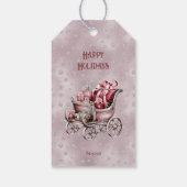 Kerstslee met cadeaus Vakantie cadeau Label Cadeaulabel (Achterkant)