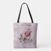Kerstslee met cadeaus Vakantie Canvas tas (Achterkant)