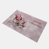 Kerstslee met cadeaus Vakantie deurmat (Schuin)