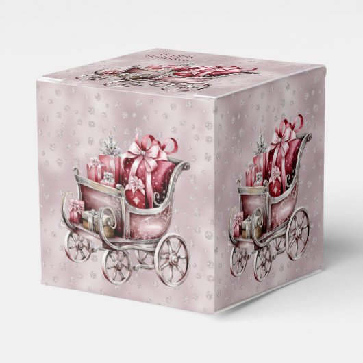 Kerstslee met cadeaus Vakantie gunstbox Bedankdoosjes (Voorkant Zijde)