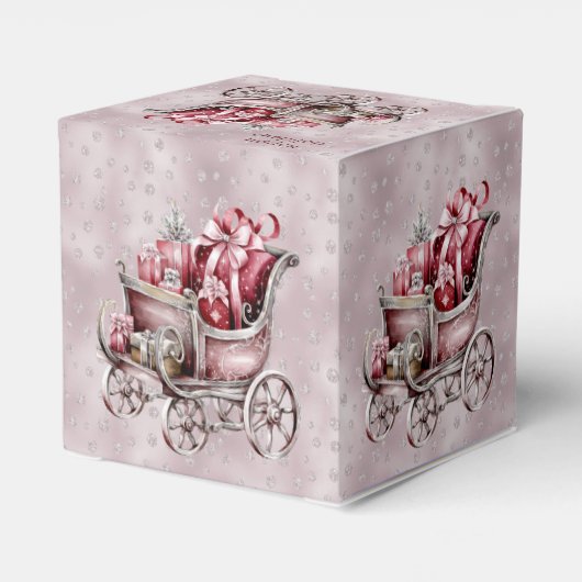 Kerstslee met cadeaus Vakantie gunstbox Bedankdoosjes (Achterkant)