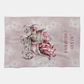 Kerstslee met cadeaus Vakantie Keuken Handdoek (Horizontaal)