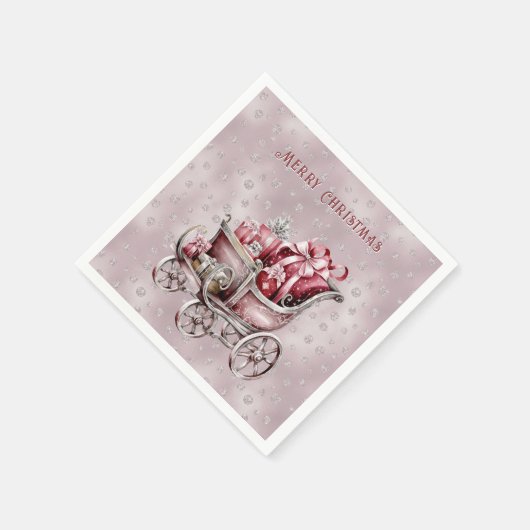 Kerstslee met cadeaus Vakantie servet (Hoek)