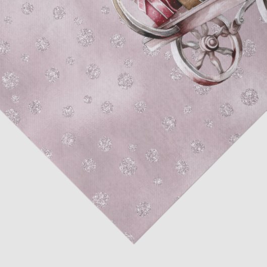 Kerstslee met cadeaus Vakantie Tissue Papier (Detail)