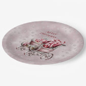 Kerstslee met cadeaus Vakantiepapier Bord (Gekanteld)