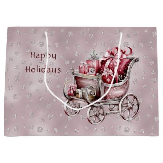 Kerstslee met cadeautjes Vakantie Cadeautas (Voorkant)