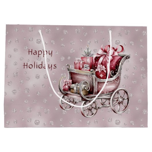 Kerstslee met cadeautjes Vakantie Cadeautas (Achterkant)