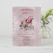 Kerstslee met cadeautjes Vakantie Feest Kaart (Staand voorkant)